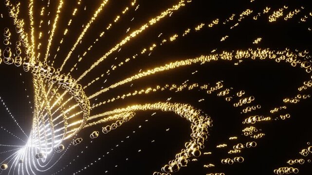 Big data flow visualization with blockchain technology for data science presentations, fintech videos, and tech company content. High-speed internet concept. 4K loop.