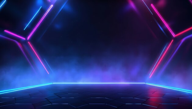 Stunning photo of futuristic esport background for gaming live streaming. E sport game tournament competition neon banner.