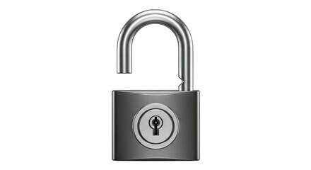 Naklejka premium Unlocked padlock on a white background