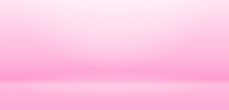 Empty pastel pink background for product show. Studio room with floor and wall. Beauty scene for display product or good. Vector illustration