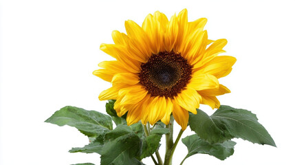 Fototapeta premium Vibrant sunflower with rich yellow petals.