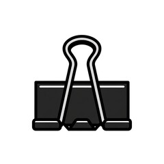 Black Binder Clip Office Stationery Supply.