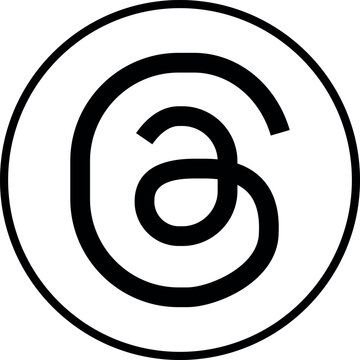 Threads logo PNG, social media threads button with shadow, round threads icon with shadow