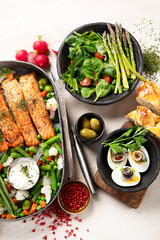 Fototapeta premium Family dinner concept. Healthy eating.