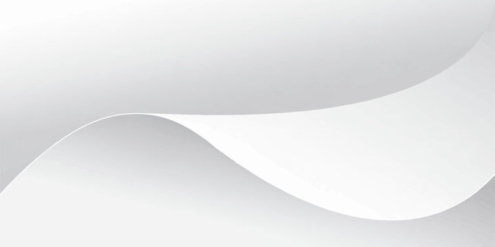 Blank white paper sheet with a 3d curled corner design featuring a realistic page turn curve on an empty document template for business office notes
