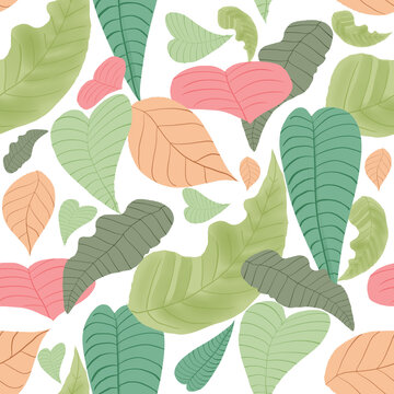 seamless pattern with leaves