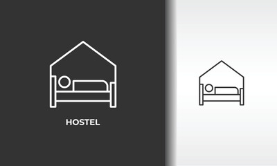 Hostel Vector, Icon Or Logo Sign Isolated Symbol Illustration
