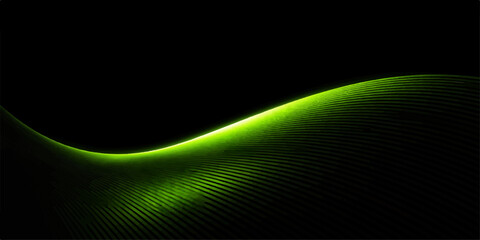A digital art wallpaper featuring a green abstract background with glowing blue waves and light rays creates a dark energy motion effect across the textured backdrop © MdShakibAhamed
