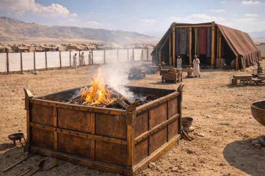 Tabernacle Altar Of Burnt Offering In Wilderness