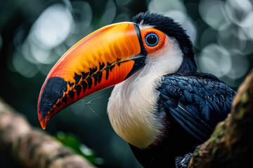 Close Up of a Colorful Toucan in Nature