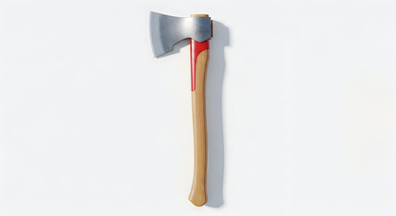 A large axe with a wooden handle illustration