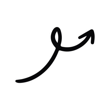 Looped Upward Growth Arrow Doodle