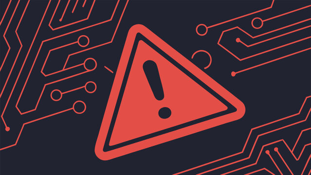 Abstract cybersecurity concept featuring high-tech electronic motherboard and binary code.eps