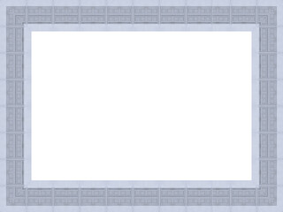 Hellgraublauer freigestellter Bilderrahmen