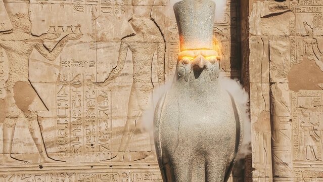 The mythical and majestic Egyptian god HORUS in the guise of a falcon. The ancient Egyptian god of the sky and sun.