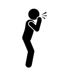 Stick Figure Shouting Loud With Angry Expression