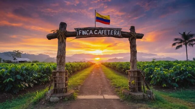 Finca cafetera or coffee farm in Colombia.