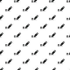 Obraz premium Seamless pattern of black marker pens drawing lines on a white background