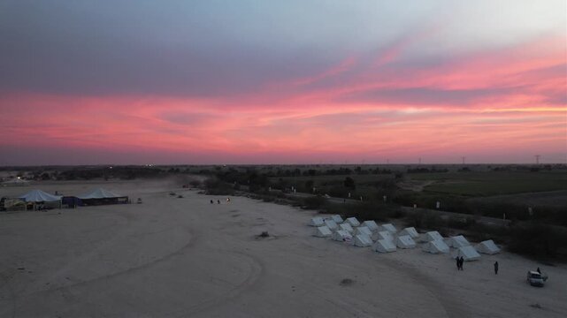 sunset over the beach