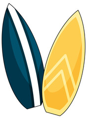 Pair of Colorful Surfboards Beach Summer Concept