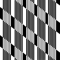 Black and White Optical Illusion Geometric Pattern