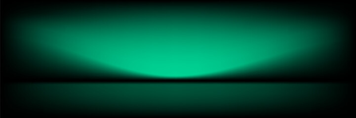 Abstract image of dark room concrete floor. Black room or stage background for product placement.Panoramic view of the abstract fog. White cloudiness, mist or smog moves on black background. © ifon