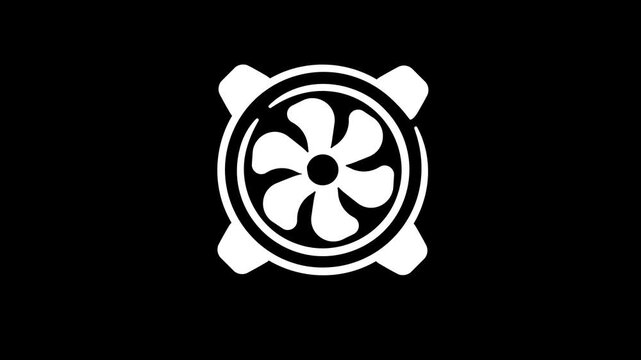 computer fan animation transparent background icon
