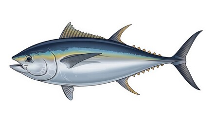 Fototapeta premium Bluefin Tuna Fish Illustration Isolated 5.
