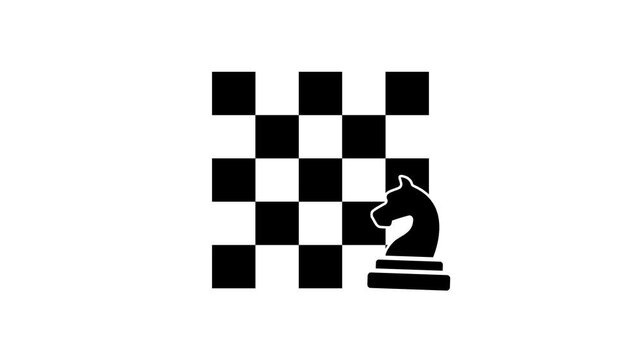 Chessboard Knight Animation Transparent Background Graphic