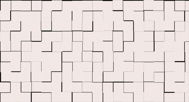 Modern minimalist geometric pattern with white and black squares