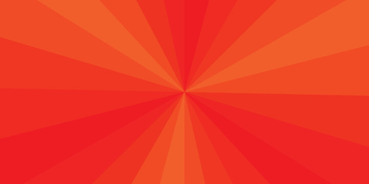 Abstract radial burst red orange background illustration