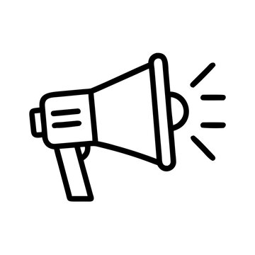 Megaphone Icon &mdash; Emergency Announcement, Evacuation Alert and Warning Symbol
