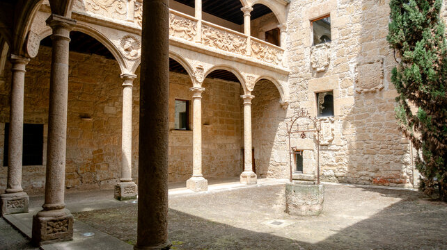 Renaissance patio at Palacio de los Aguila in Salamanca