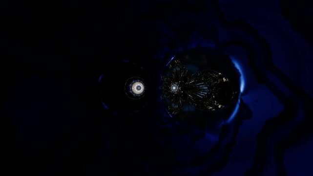 Visionary toroidal mandala forming a luminous third eye gateway, kundalini energy circulating through sacred geometry in a psychedelic dimension of divine consciousness

