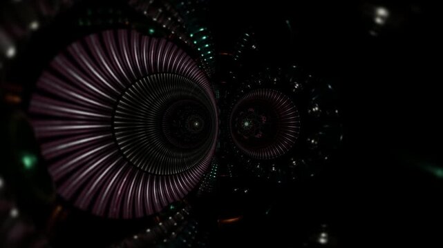 Psychedelic torus portal forming a cosmic third eye gateway, fractal dmt realm unfolding in layered geometry, immersive hyperspace vision inspired by shamanic elf machine aesthetics
