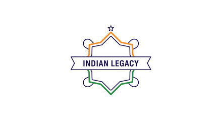 Obraz premium Indian Legacy Emblem with Cultural Design Elements