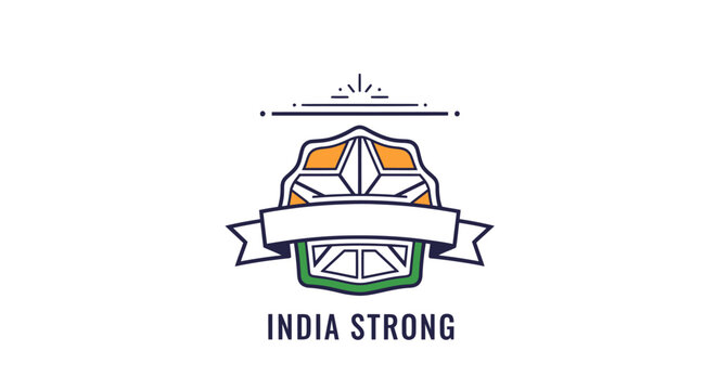 India Strong Logo with Star Wars Stormtrooper Helmet Design