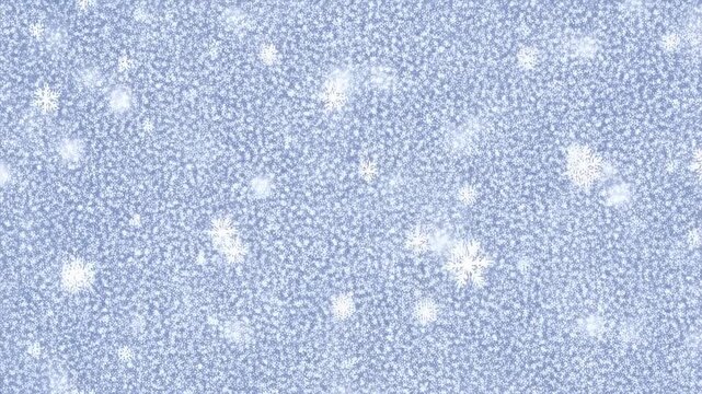 Soft falling snowflakes on a serene blue background. Capturing the essence of winter's beauty and tranquility