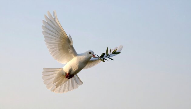 Dove of Peace - A Symbol of Hope and Reconciliation in Flight.