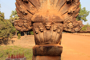 Fototapeta premium ancient khmer bridge (spean praptos) in the siem reap province in cambodia
