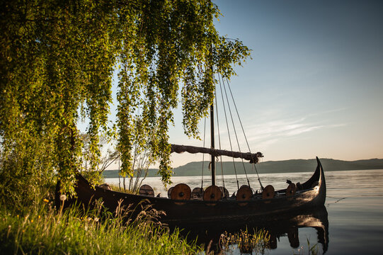 Viking Boat on a Summer Morning