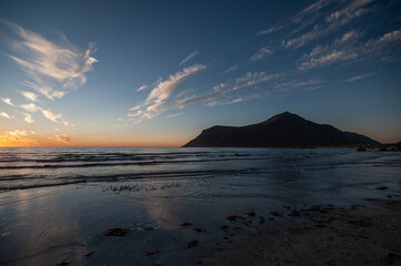 Sunset on the beach in Lofoten 2 © KoshMara