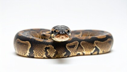 Obraz premium Snake close-up on a white background