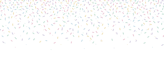 Fototapete Rund Restaurant Colorful sprinkles banner background, colorful falling decorative sprinkles background  © natrot