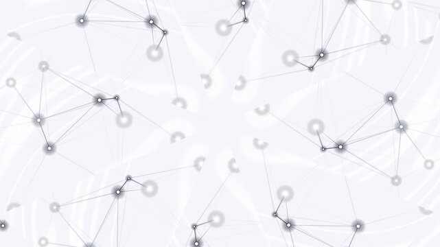 Molecular Structure Animation on White Background.