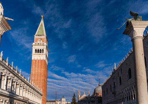 San Marco square view with tower and architecture