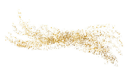 Elegant Golden Shimmer Texture with Isolated Glistering Particles