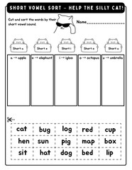 Kindergarten Read Across America Phonics Pack | No Prep Literacy Activities | Rhyming, CVC, Sight Words