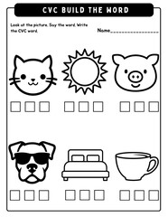 Kindergarten Read Across America Phonics Pack | No Prep Literacy Activities | Rhyming, CVC, Sight Words