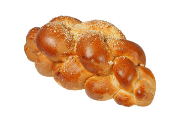 Challah bun on white